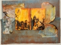 G) Mourao Burnt Book on Blue mixed media 18x24 2011