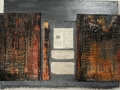 Book Cover with Notes mixed media 12x18